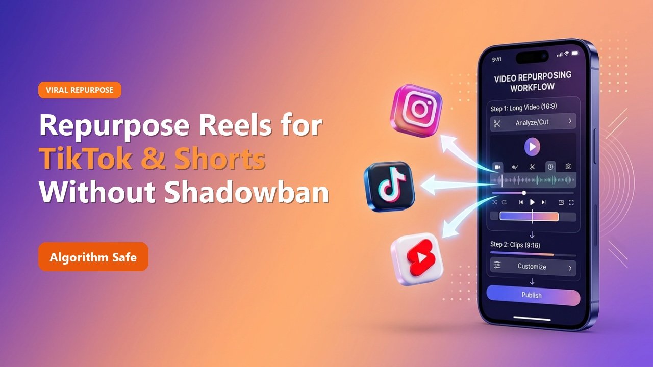 How to Repurpose Instagram Reels for TikTok & YouTube Shorts (Without Getting Shadowbanned)